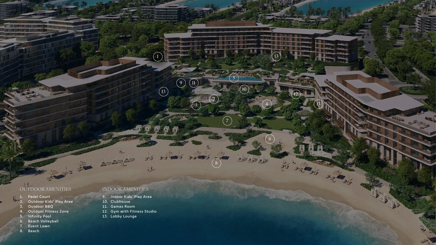 Palm Central amenities map