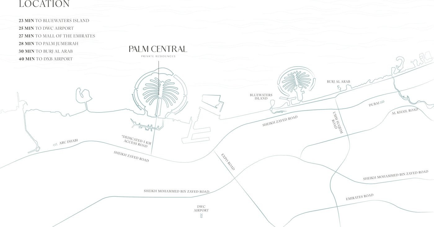 Palm Central location map